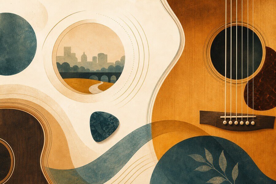 Abstract acoustic guitar lessons in Leeds image