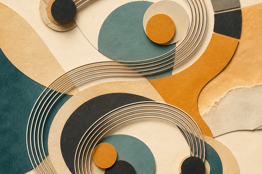 Abstract editorial illustration for Blues Turnarounds for Beginners: Hear Where the Twelve Bars Reset