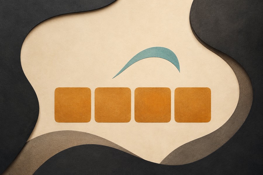 Abstract editorial illustration for Fingerstyle Thumb Independence: Keep the Bass Steady First