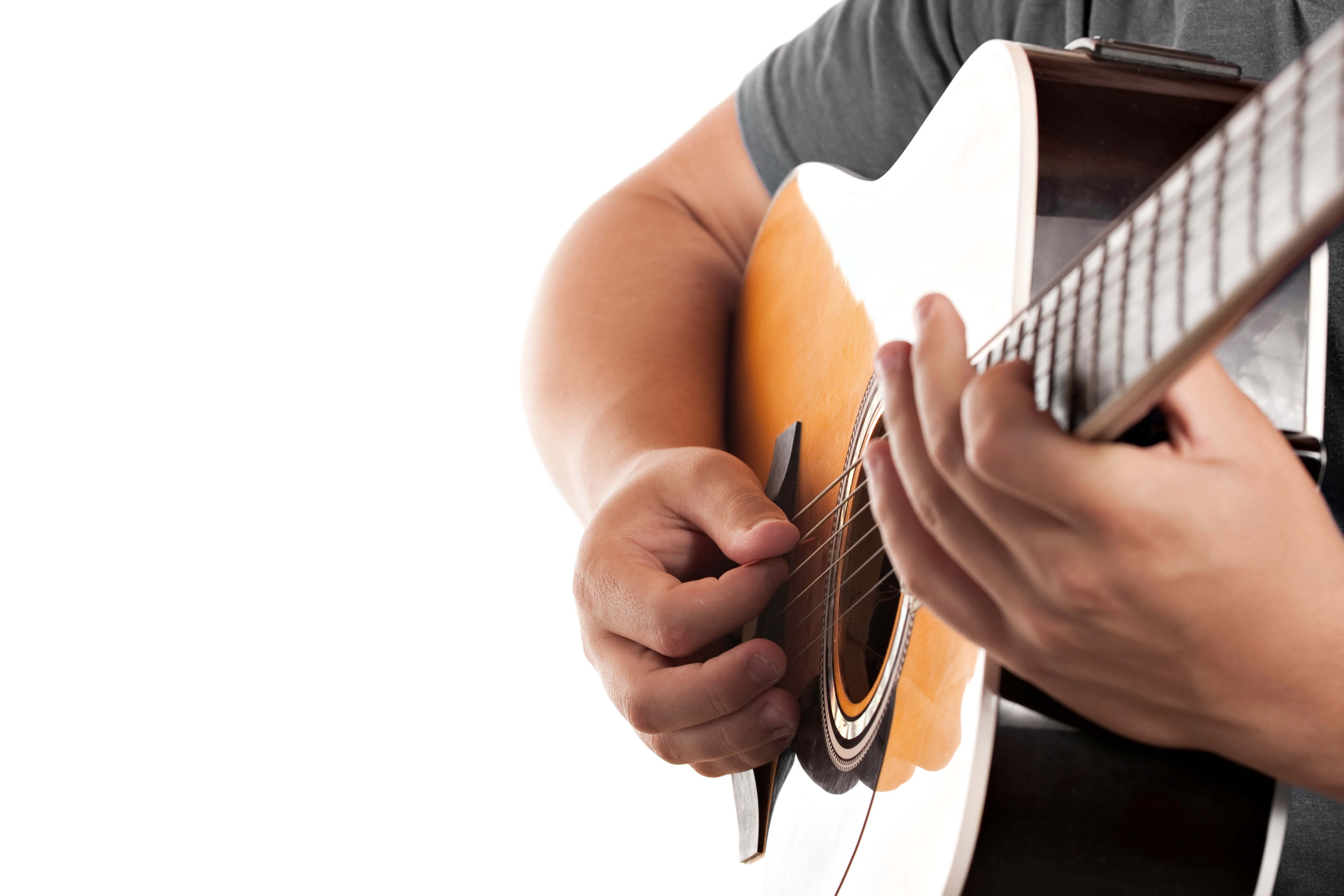 Man playing acoustic guitar