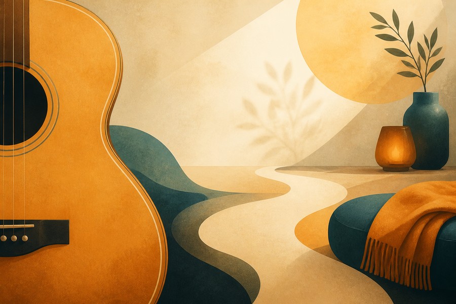 Guitar Lessons for Nervous Beginners: What to Expect Abstract guitar lesson article image for Guitar Lessons for Nervous Beginners: What to Expect