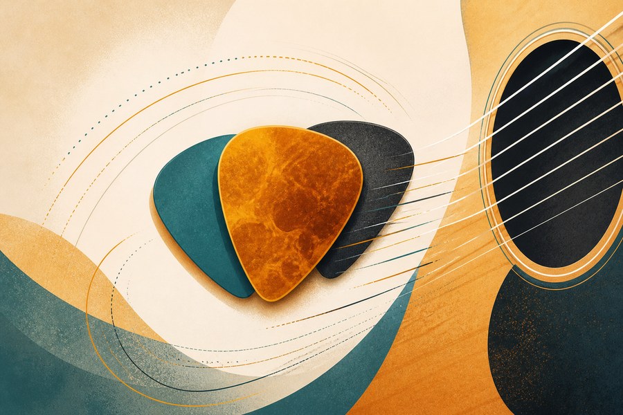 Abstract guitar picking technique for beginners article image