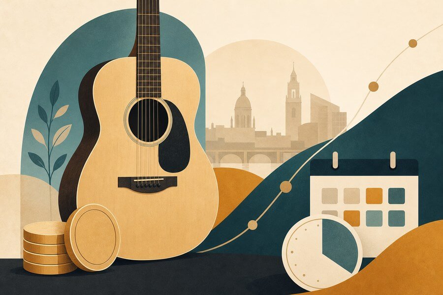 Abstract guitar lesson prices in Leeds image