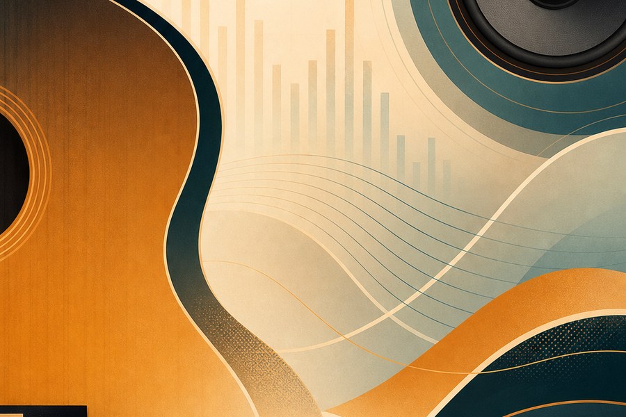 Abstract playing guitar with a backing track article image Abstract playing guitar with a backing track article image