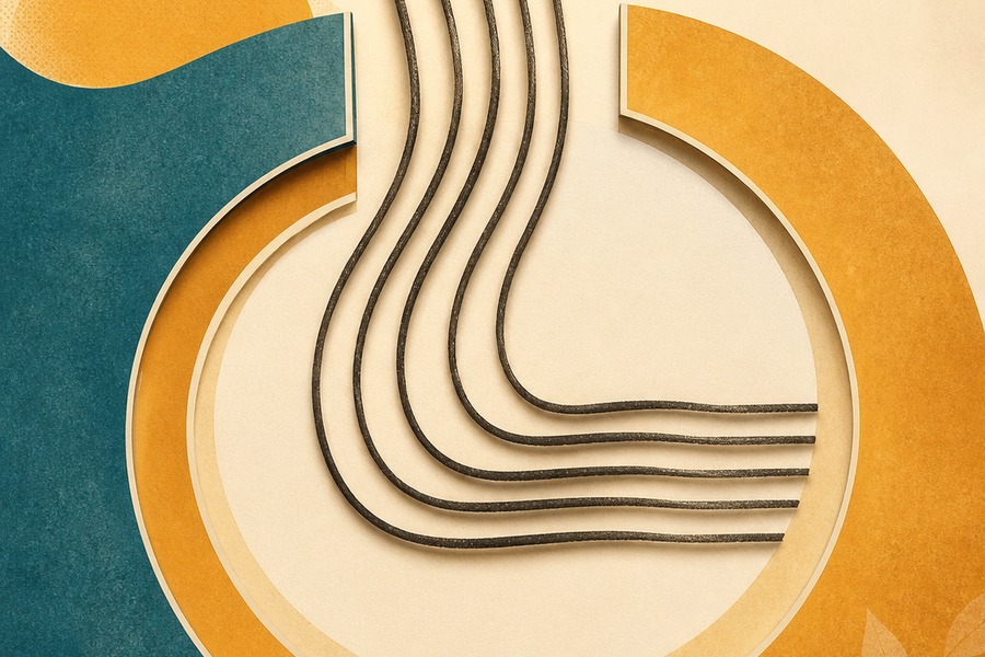 Open Guitar Tunings for Beginners: Choose One and Use It Safely Abstract editorial illustration for Open Guitar Tunings for Beginners: Choose One and Use It Safely