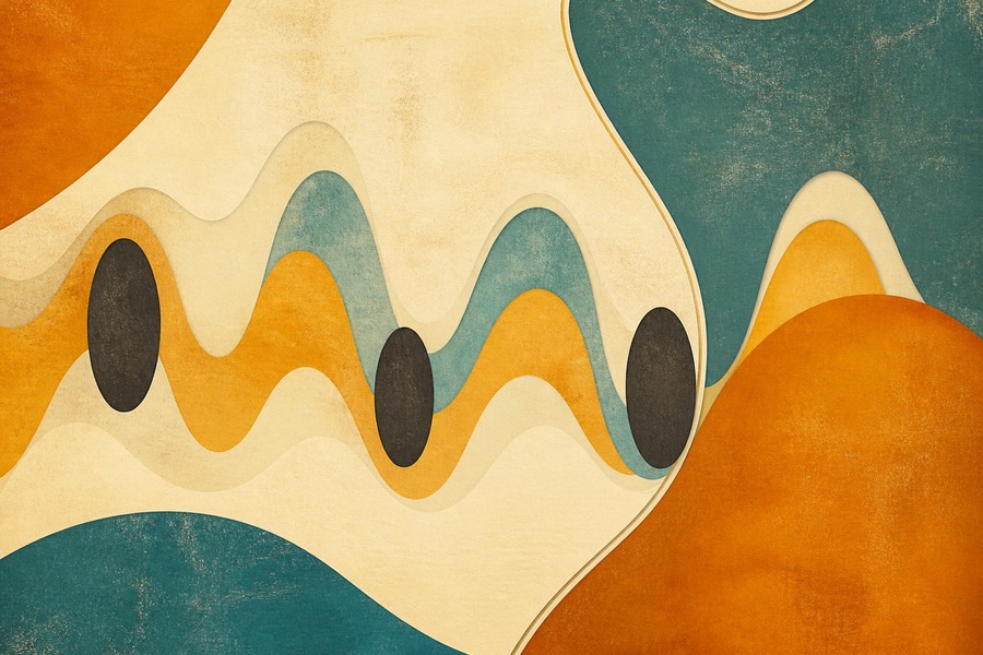 Shuffle Rhythm Guitar for Beginners: Feel the Long-Short Pulse Abstract editorial illustration for Shuffle Rhythm Guitar for Beginners: Feel the Long-Short Pulse
