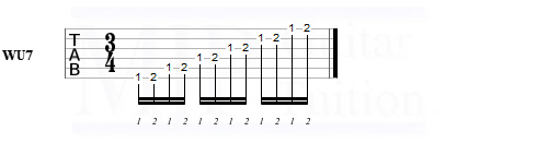 Guitar tab for MJP Guitar Tuition warm up 7