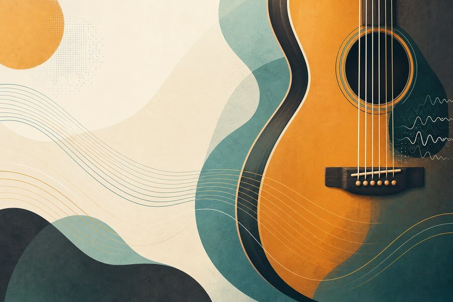Abstract guitar buzzing problem image