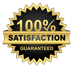 100% satisfaction guaranteed badge
